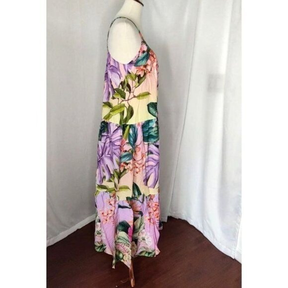 PQ SWIM Maxi Dress Aaron Floral Lavender Oasis Resortwear NEW - Picture 6 of 10